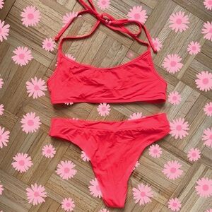 Frankie’s Bikinis Coral Bikini Set
